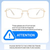 Size Awareness Illustration of Prive Revaux Matrix Designer Progressive Lens Prescription Rx Eyeglasses in Champagne Gold Unisex Rectangular Full Rim Metal 55 mm