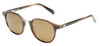 Profile View of OTIS A Day Late Unisex Round Sunglasses Eco Hornwood/Brown Polarized Glass 50 mm