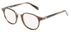 Profile View of OTIS A Day Late Designer Reading Eye Glasses in Eco Hornwood Unisex Round Full Rim Acetate 50 mm