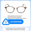 Size Awareness Illustration of OTIS A Day Late Designer Single Vision Prescription Rx Eyeglasses in Eco Hornwood Unisex Round Full Rim Acetate 50 mm