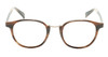 Front View of OTIS A Day Late Designer Progressive Lens Prescription Rx Eyeglasses in Eco Hornwood Unisex Round Full Rim Acetate 50 mm