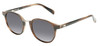 OTIS A Day Late Unisex Round Polarized Sunglasses in Eco Hornwood 50mm 10 OPTION with Custom Cut Silver Mirror Lenses
