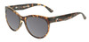Profile View of OTIS Aerial Designer Polarized Sunglasses with Custom Cut Smoke Grey Lenses in Matte Honey Tortoise Havana Ladies Cat Eye Full Rim Acetate 56 mm