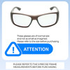 Size Awareness Illustration of OTIS Coastin Slim Designer Single Vision Prescription Rx Eyeglasses in Matte Woodland Unisex Rectangular Full Rim Acetate 61 mm