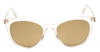 Front View of OTIS Jazmine Women's Cat Eye Sunglasses in Eco Coral/Brown Polarized Glass 53 mm