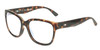 Profile View of OTIS Odyssey Designer Single Vision Prescription Rx Eyeglasses in Matte Honey Tortoise Havana Ladies Cat Eye Full Rim Acetate 54 mm