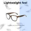 Lightweight Construction Illustration of OTIS Odyssey Designer Single Vision Prescription Rx Eyeglasses in Matte Honey Tortoise Havana Ladies Cat Eye Full Rim Acetate 54 mm
