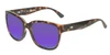 OTIS Odyssey Women Cat Eye Polarized Sunglasses Matte Honey Tortoise Havana 54mm with Custom Cut Purple Mirror Lenses