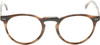 Front View of OTIS Omar Designer Bi-Focal Prescription Rx Eyeglasses in Eco Hornwood Unisex Round Full Rim Acetate 50 mm