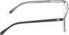 Side View of OTIS Omar Designer Progressive Lens Blue Light Blocking Eyeglasses in Satin Black Clear Unisex Round Full Rim Acetate 50 mm