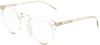 Profile View of OTIS Omar X Designer Blue Light Blocking Eyeglasses in Eco Crystal Sand Unisex Round Full Rim Acetate 52 mm