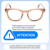 Size Awareness Illustration of OTIS Summer of 67 X Designer Single Vision Prescription Rx Eyeglasses in Eco Crystal Sunset Unisex Square Full Rim Acetate 52 mm