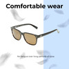 Lightweight Construction Illustration of OTIS Test of Time X Unisex Square Sunglasses Eco Havana/Brown Polarized Glass 55mm