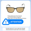 Size Awareness Illustration of OTIS Test of Time X Unisex Square Sunglasses Eco Havana/Brown Polarized Glass 55mm