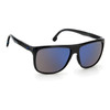 Side View of Carrera HYPERFIT 17-S-D51 Unisex Square Designer Sunglasses in Blue Mirror 58 mm