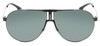 Front View of Carrera CA1005/S-TI7 Unisex Pilot Designer Sunglasses in Silver Black/Grey 58 mm