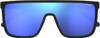 Top View of Carrera CA8060/S-D51 Unisex Shield Designer Sunglasses in Black/Blue Mirror 58mm