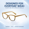 Comfort, Stylish, Everyday Confidence Illustration of Elton John Ambient Designer Bi-Focal Prescription Rx Eyeglasses in Wood Stripe Black Fade Unisex Cat Eye Full Rim Acetate 54 mm