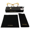 Branded Carrying & Storage Case for Elton John Ambient Designer Bi-Focal Prescription Rx Eyeglasses in Wood Stripe Black Fade Unisex Cat Eye Full Rim Acetate 54 mm