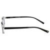 Side View of Elton John Bullet Designer Blue Light Blocking Eyeglasses in Black Crystal Unisex Rectangular Full Rim Acetate 47 mm
