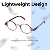 Lightweight Construction Illustration of Elton John Mash Up Designer Reading Eye Glasses with Custom Cut Powered Lenses in Red Crystal Unisex Round Full Rim Acetate 44 mm