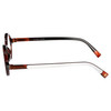 Side View of Elton John Mash Up Designer Blue Light Blocking Eyeglasses in Red Crystal Unisex Round Full Rim Acetate 44 mm