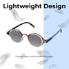 Lightweight Construction Illustration of Elton John Mash Up Designer Polarized Sunglasses with Custom Cut Smoke Grey Lenses in Red Crystal Unisex Round Full Rim Acetate 44 mm