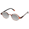 Elton John Mash Up Unisex Round Designer Polarized Sunglasses in Red Crystal 44mm CHOOSE LENS COLOR with Custom Cut Silver Mirror Lenses