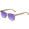 Elton John Single 1 Unisex Square Designer Polarized Sunglasses in Multi Color Crystal Brown Blue 45mm CHOOSE LENS COLOR with Custom Cut Purple Mirror Lenses