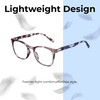 Lightweight Construction Illustration of Elton John Single 2 Unisex Square Full Rim Designer Reading Glasses in Tortoise Havana Brown 45mm