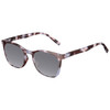 Profile View of Elton John Single 2 Designer Polarized Sunglasses with Custom Cut Smoke Grey Lenses in Tortoise Havana Brown Unisex Square Full Rim Acetate 45 mm