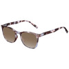 Profile View of Elton John Single 2 Designer Polarized Sunglasses with Custom Cut Amber Brown Lenses in Tortoise Havana Brown Unisex Square Full Rim Acetate 45 mm