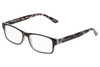 Profile View of Perry Ellis PEBX44 Designer Single Vision Prescription Rx Eyeglasses in Gloss Black Marble Unisex Rectangular Full Rim Acetate 50 mm