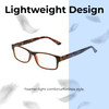 Lightweight Construction Illustration of Perry Ellis PEBX44 Designer Blue Light Blocking Eyeglasses in Gloss Brown Marble Unisex Rectangular Full Rim Acetate 50 mm