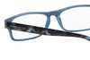 Close Up View of Perry Ellis PEBX44 Designer Blue Light Blocking Eyeglasses in Gloss Navy Blue Marble Unisex Rectangular Full Rim Acetate 50 mm