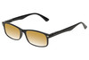 Perry Ellis PEBX54 Unisex Rectangular Designer Polarized Sunglasses in Gloss Black Marble 53mm CHOOSE LENS COLOR with Custom Cut Gold Mirror Lenses