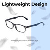Lightweight Construction Illustration of Perry Ellis PEBX54 Designer Blue Light Blocking Eyeglasses in Gloss Navy Blue Marble Unisex Rectangular Full Rim Acetate 53 mm