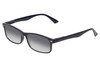 Perry Ellis PEBX54 Unisex Rectangular Designer NON-polarized Sunglasses in Gloss Navy Blue Marble 53mm CHOOSE LENS COLOR with Custom Cut Grey Gradient Lenses