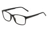Profile View of Perry Ellis PEBX55 Designer Blue Light Blocking Eyeglasses in Gloss Black Marble Unisex Square Full Rim Acetate 52 mm