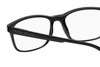 Close Up View of Perry Ellis PEBX55 Designer Blue Light Blocking Eyeglasses in Gloss Black Marble Unisex Square Full Rim Acetate 52 mm