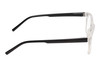 Side View of Perry Ellis PEBX55 Unisex Square Full Rim Designer Reading Glasses in Gloss Crystal Clear Marble 52mm