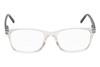 Front View of Perry Ellis PEBX55 Designer Single Vision Prescription Rx Eyeglasses in Gloss Crystal Clear Marble Unisex Square Full Rim Acetate 52 mm