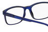 Close Up View of Perry Ellis PEBX55 Unisex Square Full Rim Designer Reading Glasses in Gloss Navy Blue Marble 52mm