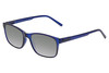 Perry Ellis PEBX55 Unisex Square Designer Polarized Sunglasses in Gloss Navy Blue Marble 52mm CHOOSE LENS COLOR with Custom Cut Silver Mirror Lenses