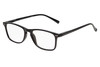 Profile View of Perry Ellis PEBX57 Designer Progressive Lens Blue Light Blocking Eyeglasses in Gloss Black Marble Unisex Panthos Full Rim Acetate 50 mm