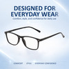 Comfort, Stylish, Everyday Confidence Illustration of Perry Ellis PEBX57 Designer Progressive Lens Blue Light Blocking Eyeglasses in Gloss Black Marble Unisex Panthos Full Rim Acetate 50 mm