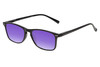 Perry Ellis PEBX57 Unisex Panthos Designer Polarized Sunglasses in Gloss Black Marble 50mm CHOOSE LENS COLOR with Custom Cut Purple Mirror Lenses