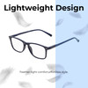 Lightweight Construction Illustration of Perry Ellis PEBX57 Designer Bi-Focal Prescription Rx Eyeglasses in Gloss Navy Blue Marble Unisex Panthos Full Rim Acetate 50 mm
