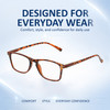 Comfort, Stylish, Everyday Confidence Illustration of Perry Ellis PEBX57 Designer Single Vision Prescription Rx Eyeglasses in Gloss Tortoise Havana Marble Unisex Panthos Full Rim Acetate 50 mm