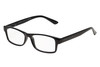 Profile View of Perry Ellis PEBX59 Unisex Rectangular Full Rim Designer Reading Glasses in Gloss Black Marble 50mm